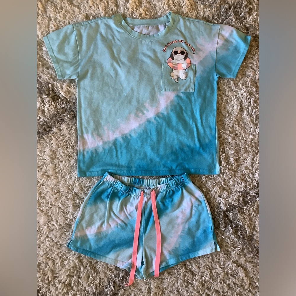 Tie dye pajama set🐶💙
